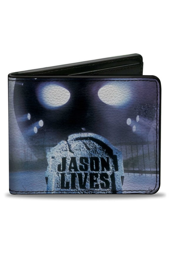 Warner Bros. Horror Movies Wallet, Bifold, Friday the 13th Part VI Kill or Be Killed Movie Poster Title, Vegan Leather