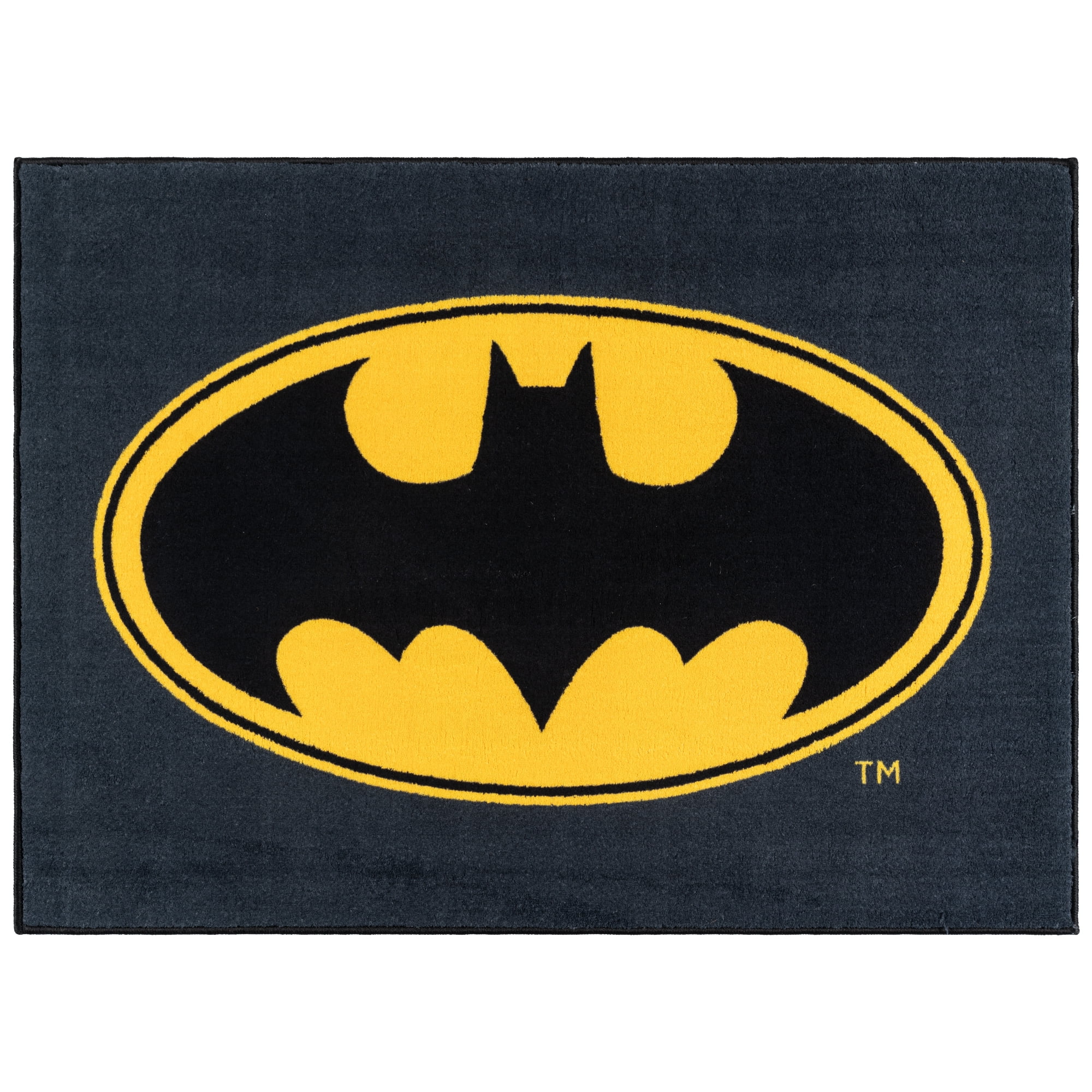 BATMAN× ECONOMICS EXPERIMENT RUG Warner Bros Licensed Batman Logo Youth Printed Classic Area Rug