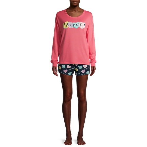 Warner Bros. Long Sleeve Crew Neck Printed Pajamas (Women's) 2 Piece Set