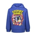 thumbnail image 1 of Warner Bros. Looney Tunes Daffy Duck Tasmanian Devil Bugs Bunny Little Boys Fleece Pullover Hoodie Blue 7-8, 1 of 4
