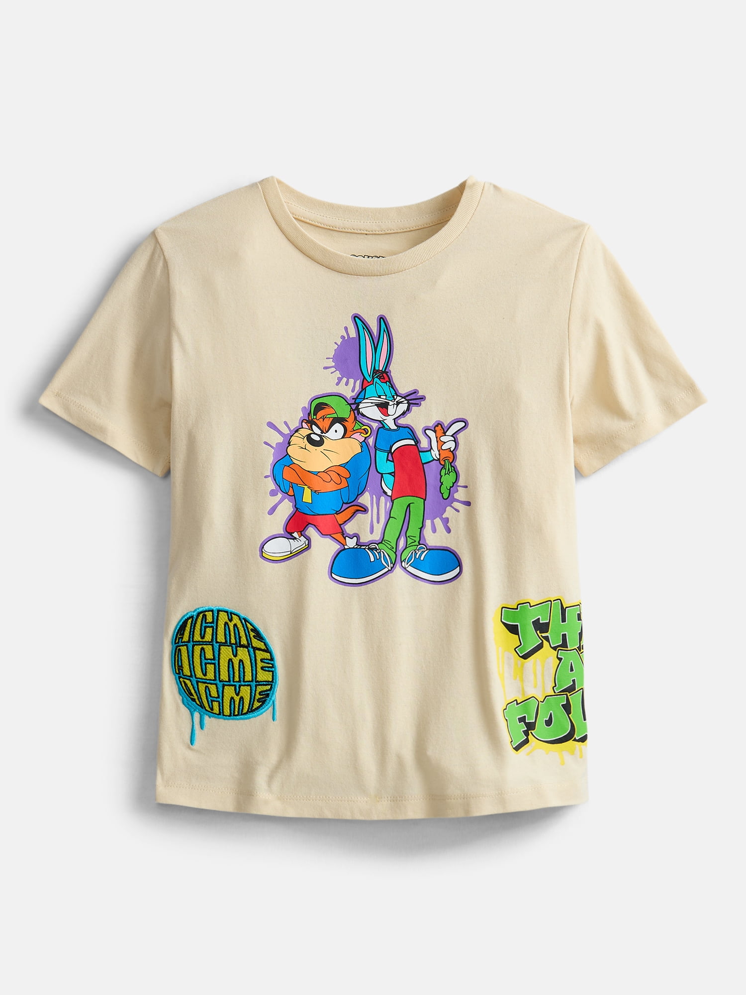 Looney Tunes Boys Neon Patch T-Shirt, Sizes 4/5-XXL18/20