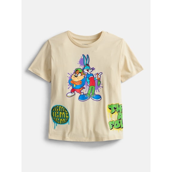Looney Tunes Boys Neon Patch T-Shirt, Sizes 4/5-XXL18/20