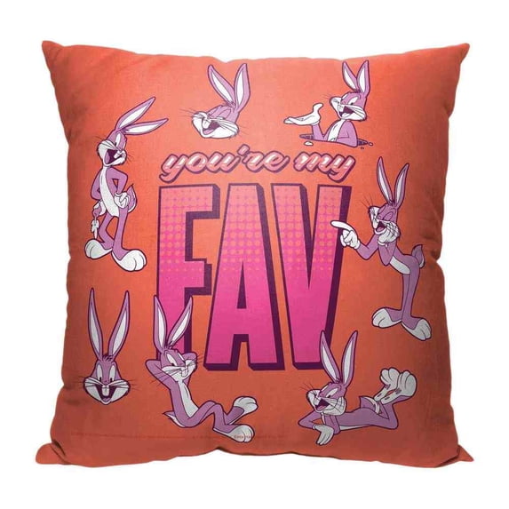 Warner Bros Looney Tunes Youre My Fav Kids Printed Throw Pillow
