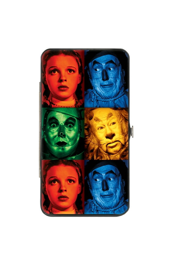 Warner Bros. Movies Wallet, Hinged, The Wizard of Oz Character Pose Blocks Multi Color, Vegan Leather