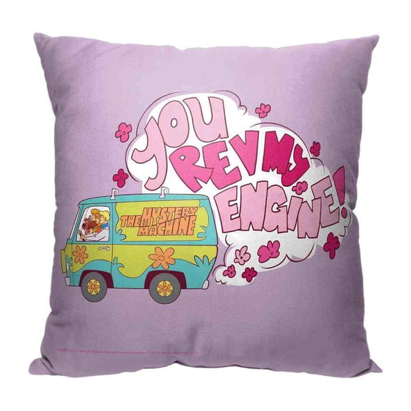 Warner Bros Scooby Doo Rev My Engine Kids Printed Throw Pillow