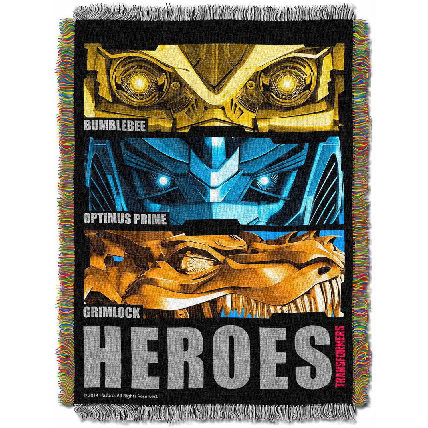 Warner Bros Transformers 4 Tapestry Throw Blanket, 48x60, Multicolor, Polyester, 1 Each