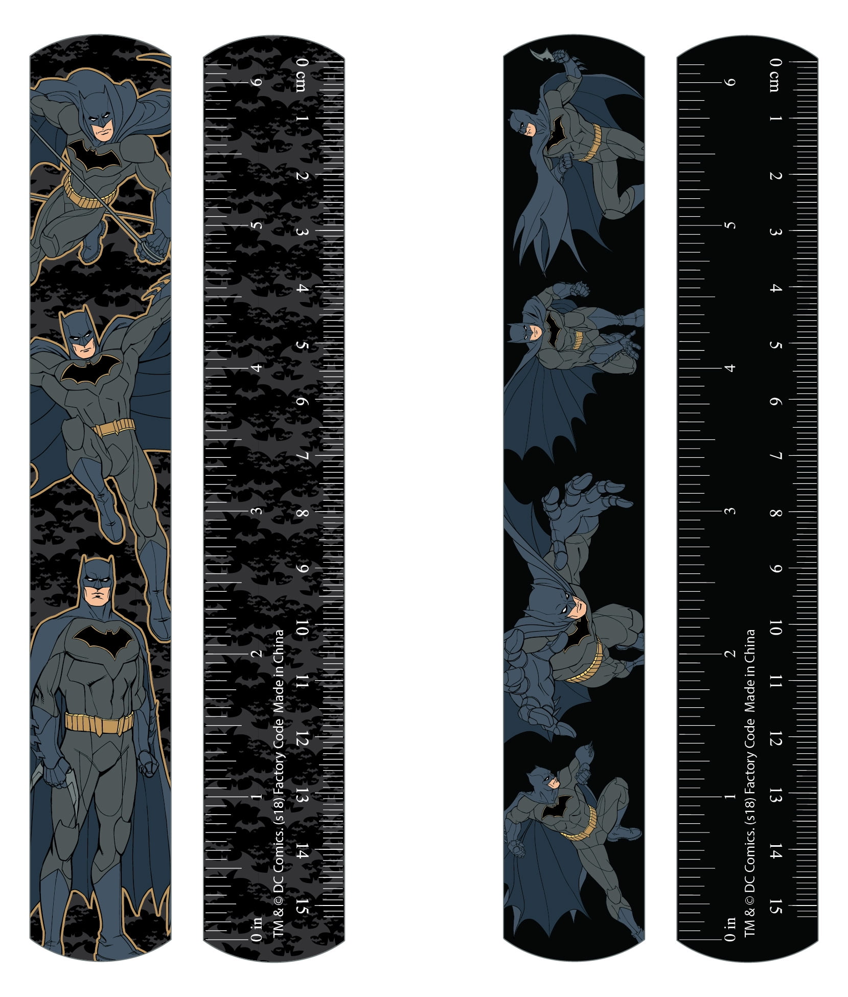 Warner Bros. Unisex Multi-Color Batman Unisex Slap Bracelet Party Favor, 4 Count