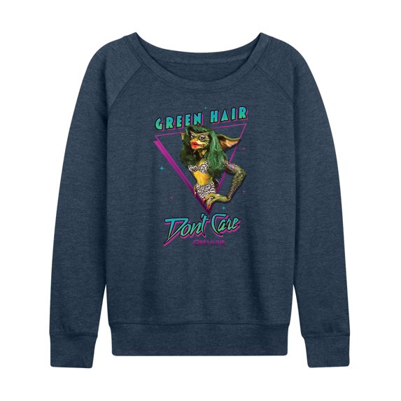 Warner Bros. - Women's Lightweight French Terry Wide Neck Long Sleeve Graphic Shirt