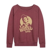 Warner Bros. - Womens Lightweight French Terry Wide Neck Long Sleeve Graphic Shirt