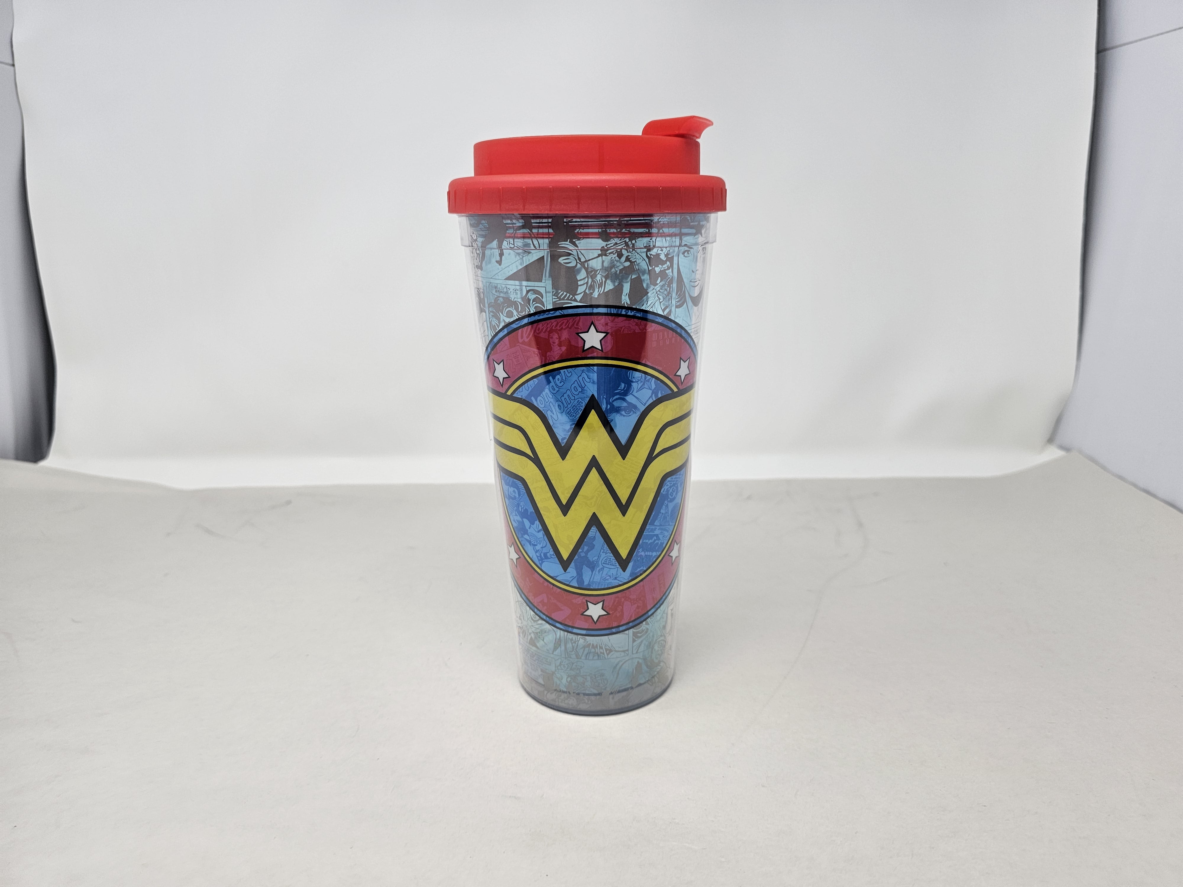 Wonder Woman Tazza Da Viaggio In Metallo - 425 Ml, Coperchio Richiudibile - Idea Regalo - 2