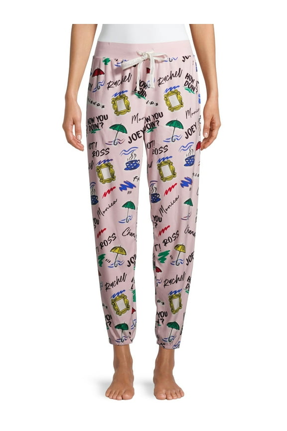 Warner Bros. by Friends Printed Weekend Easy Care Elastic Waistband Pajamas (Women's or Women's Plus) 1 Pack