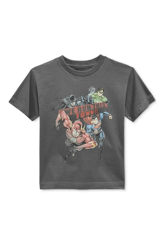 Warner Brothers Boys We Run This Town Graphic T-Shirt, Grey, Little Kids (4-7), 4