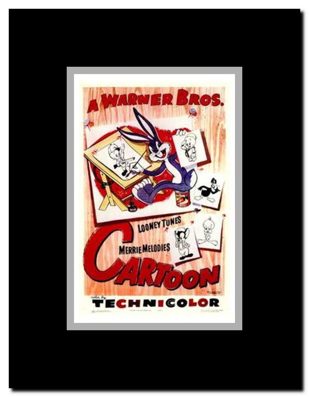 Warner Brothers Cartoon a Framed Movie Poster