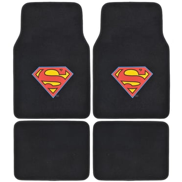 Plasticolor 4-Piece Heavy Duty Rubber Floor Mats – Chevy Bowtie Logo, Front & Rear, Black, Anti-Slip