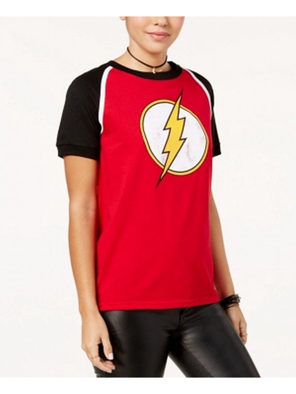 Warner Brothers Juniors Flash Raglan T-Shirt Red S