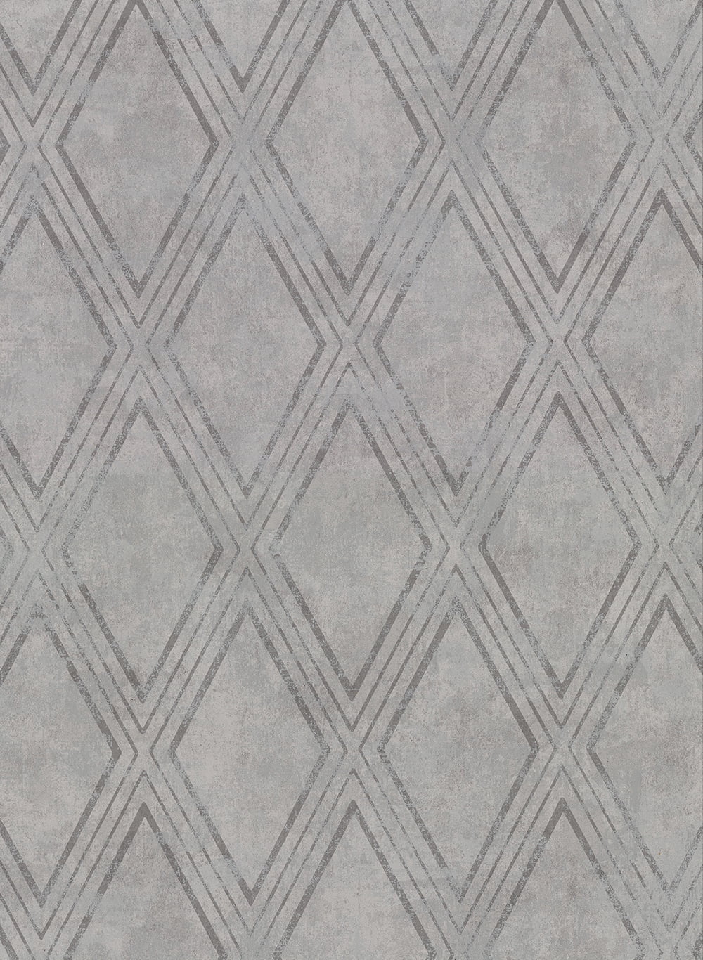 Warner Dartmouth Grey Faux Plaster Geometric Wallpaper, 27-in by 27-ft, 60.8 sq. ft