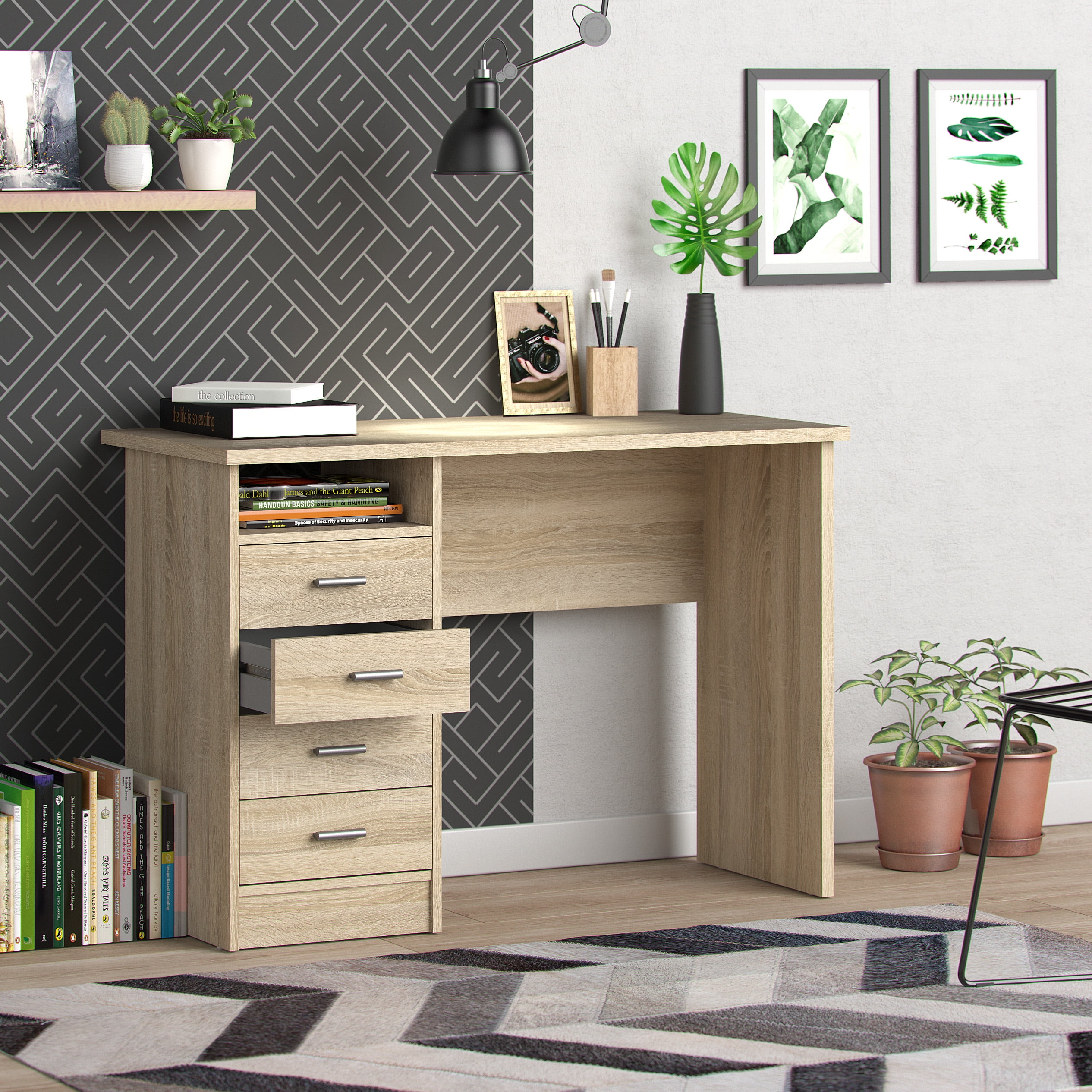 Tvilum warner computer desk with drawers deals