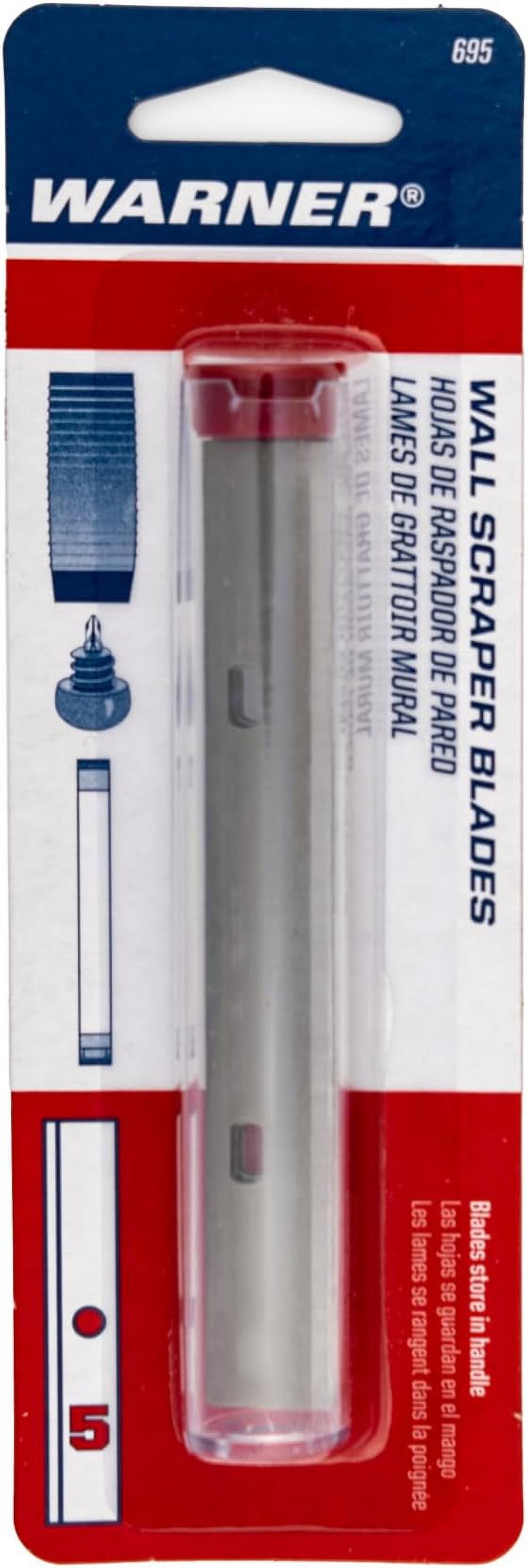 Warner Manufacturing Warner Tool 695 4" Wall Scraper Blades, Card of 5
