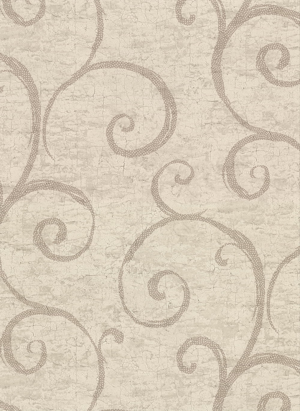 Warner Newbury Taupe Geometric Faux Plaster Wallpaper, 27-in by 27-ft, 60.8 sq. ft