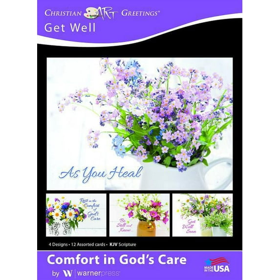 Warner Press Get Well Greeting Cards, Comfort in God's Care, Box of 12