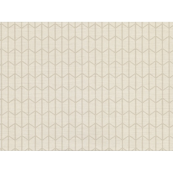 Warner Textures Gauntlet Cream Geometric Wallpaper, 27-in by 27-ft, 60.8 sq. ft