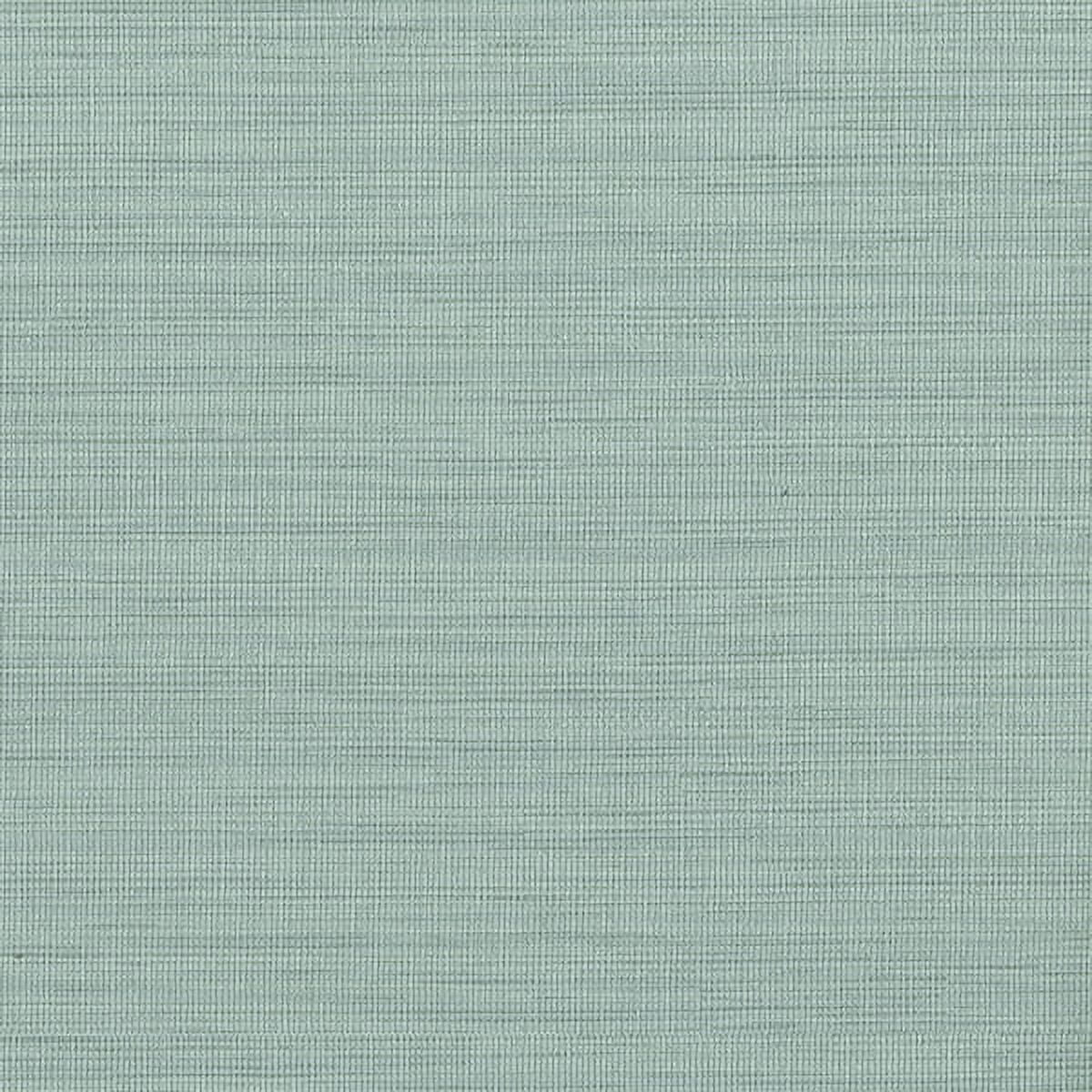 Turquoise Vinyl-Coated Grasscloth Wallpaper, 27-in by 27-ft