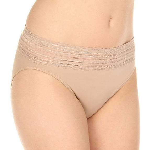 Women's Warner's 5109 No Pinching No Problem Hi Cut Brief Panty (Toasted Almond S)