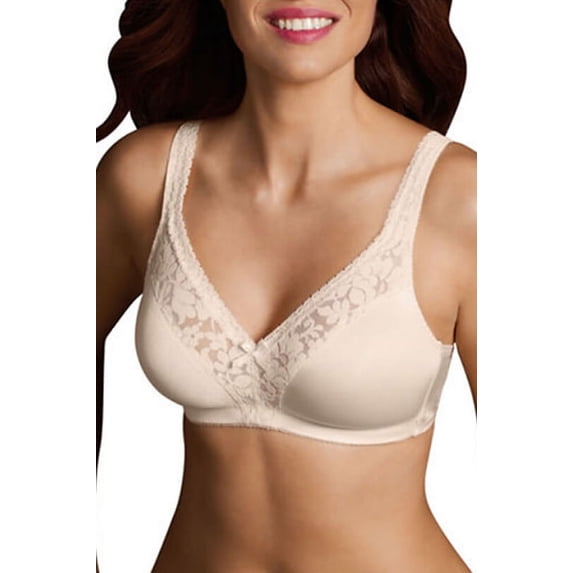 Warner's Firm Support Classic Wire Free Bra With Lace, Toasted Almond, 40C