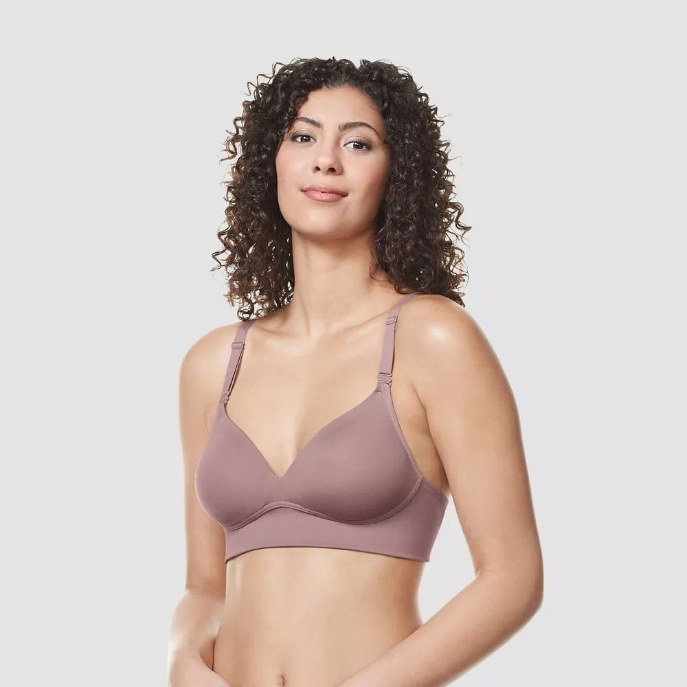 Warner's MAUVE Longline Convertible Wirefree Bra, US 40D, UK 40D