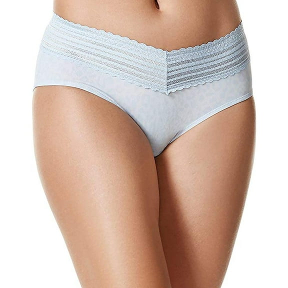 Warner's No Pinching No Problems Hipster Panty, Inverse Animal Inspired Blue,2XL