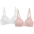 thumbnail image 1 of Warner's SILVER PINK/WHITE Elements of Bliss T-Shirt Bra 2-Pack, US 36C, UK 36C, 1 of 2