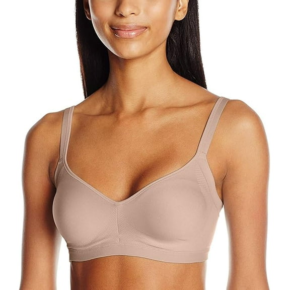 Warner's TOASTED ALMOND Easy Does It Contour Wire-Free Bra, US Medium