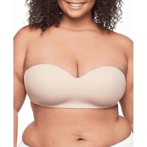 Warner's TOASTED ALMOND Easy Does It Easy Size Strapless Bra, Medium, NWOT