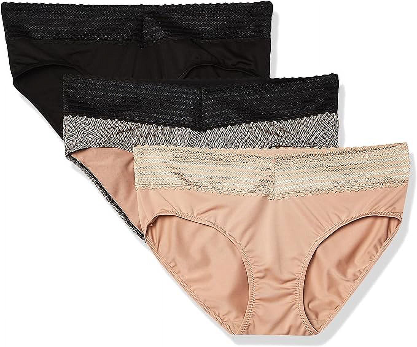 Warner's Women's Blissful Benefits No Muffin 3 Pack Cotton Hipster Panties - Walmart.com