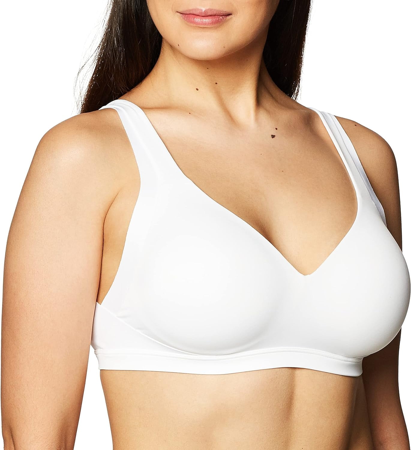 Warner's Women's No Side Effects Underarm and Back-Smoothing Comfort  Wireless Lightly Lined T-Shirt Bra Ra2231a Medium Classic White 