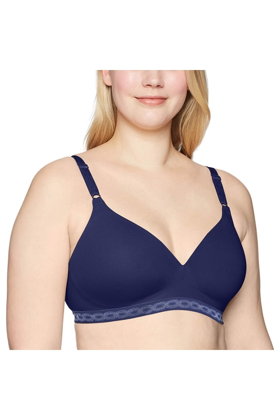 Warner's Women's Plus-Size Simply Perfect Super Soft Wire-Free Bra Navy 38C