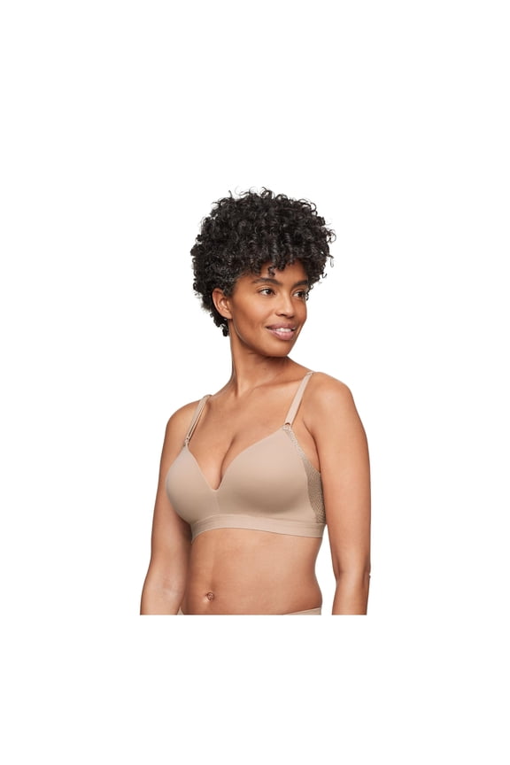 Warner's Women's Simply Perfect Super Soft Wireless Lift Back-Smoothing T-Shirt Bra RN1191T, Toasted Almond