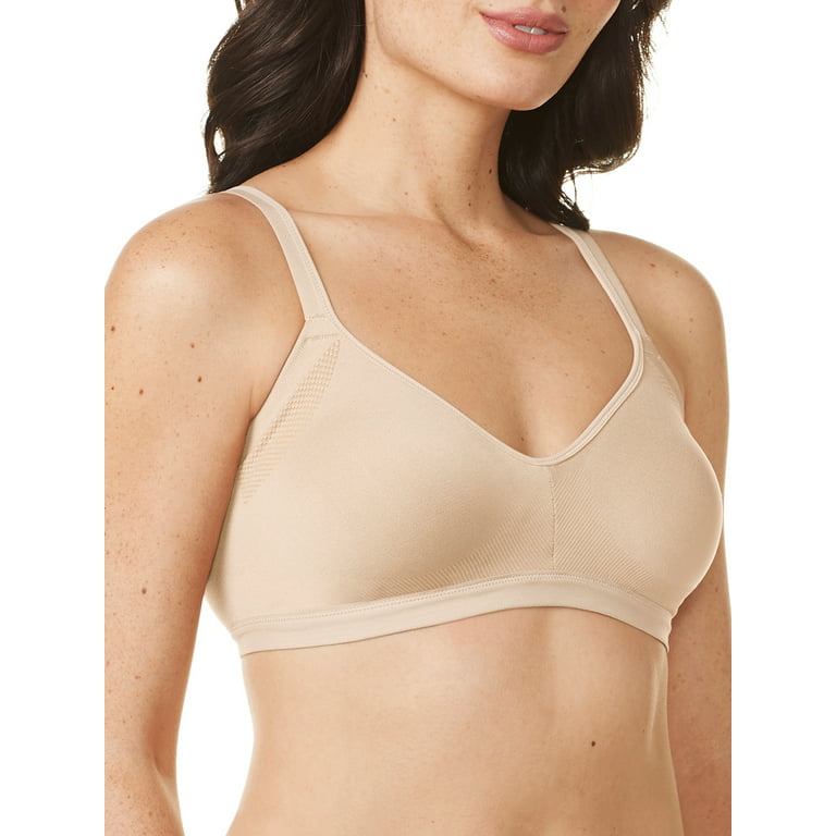 WARNERS Women's EASY DOES IT No Bulge Wire-Free Bra Small RM3911A~$40.00  Almond