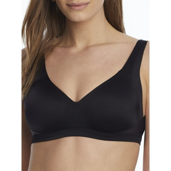 Women's Warner's RA2231A No Side Effects Wirefree Contour Bra (Black 3X)