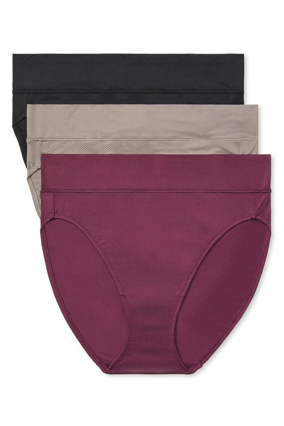 Warners® Blissful Benefits Women's Dig-Free Breathable Microfiber 3-Pack Hi-Cut
