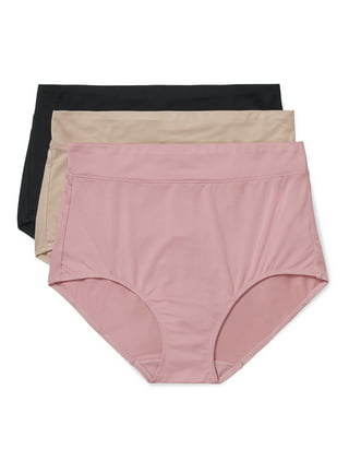 Cotton Bikini Underwear for Women,Seamless Panties for Girls,Ladies Solid  Soft Stretchy Briefs,Black,L