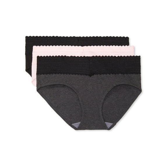 Warners® Blissful Benefits Women's Dig-Free Comfort Waist with Lace Cotton 3-Pack Hipster