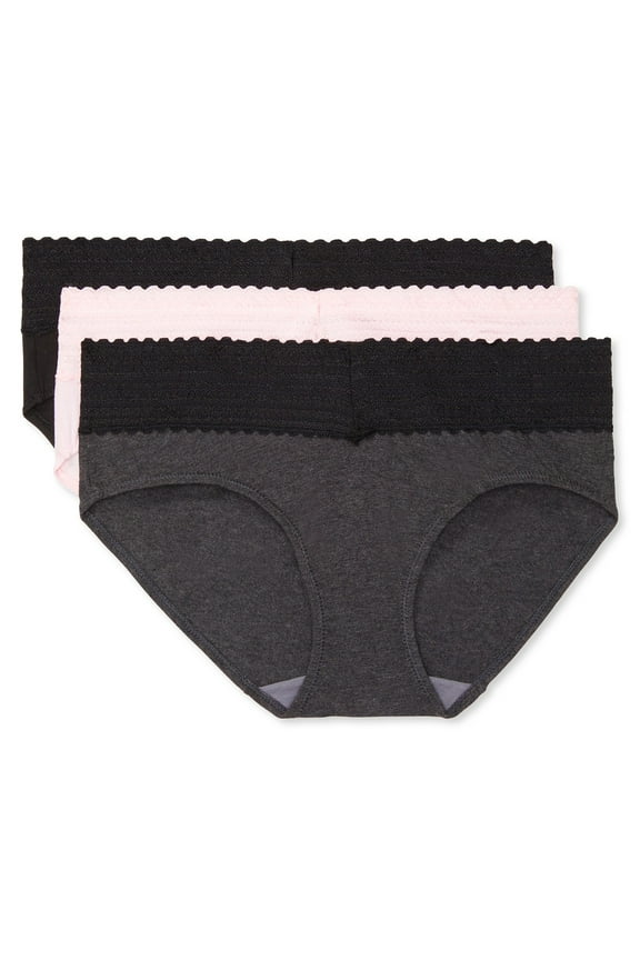 Warners® Blissful Benefits Women's Dig-Free Comfort Waist with Lace Cotton 3-Pack Hipster