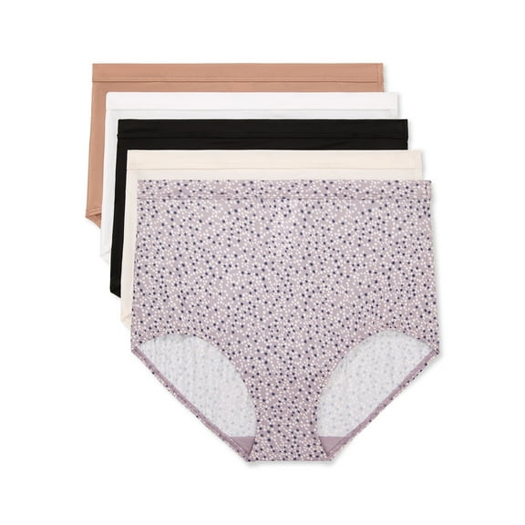 Warners Blissful Benefits Dig-Free Breathable Microfiber Brief 5-Pack