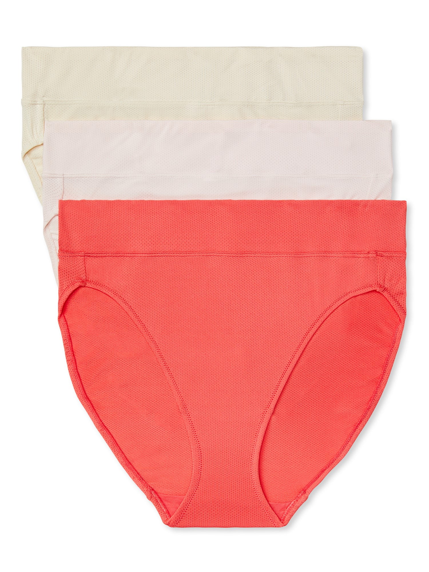 Warners Blissful Benefits Dig-Free Breathable Microfiber Hi-Cut 3-Pack - Walmart.com