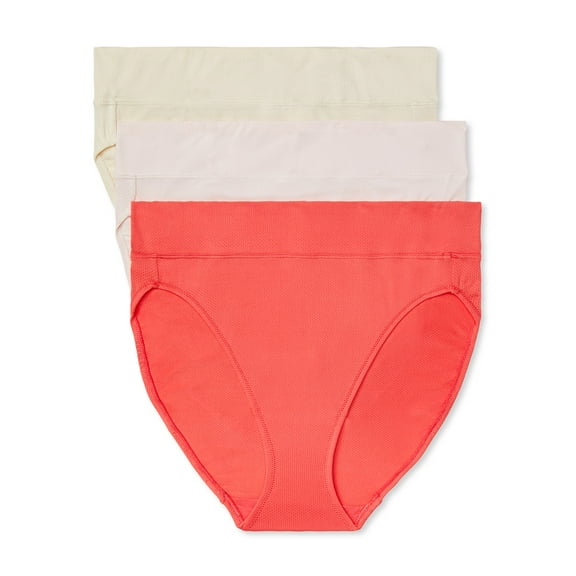 Warners Blissful Benefits Dig-Free Breathable Microfiber Hi-Cut 3-Pack