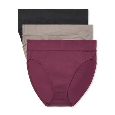 Warners Blissful Benefits Dig-Free Breathable Microfiber Hi-Cut 3-Pack