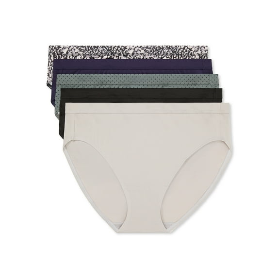 Warners Blissful Benefits Dig-Free Breathable Microfiber Hi-Cut 5-Pack