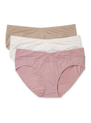Joyspun Women's Seamless Sheer Stripe Hipster Panties, 3-Pack