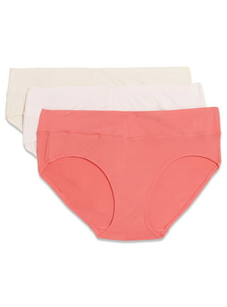 Ultra Feminine Pink Bali Plus Size Stretch Panties w/Bow & Lace